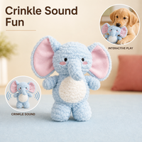 Jouet en peluche doux en forme d'éléphant pour chien, compagnon de jeu mignon pour chiot, jouet réconfortant pour le divertissement intérieur et l'animation des animaux de compagnie