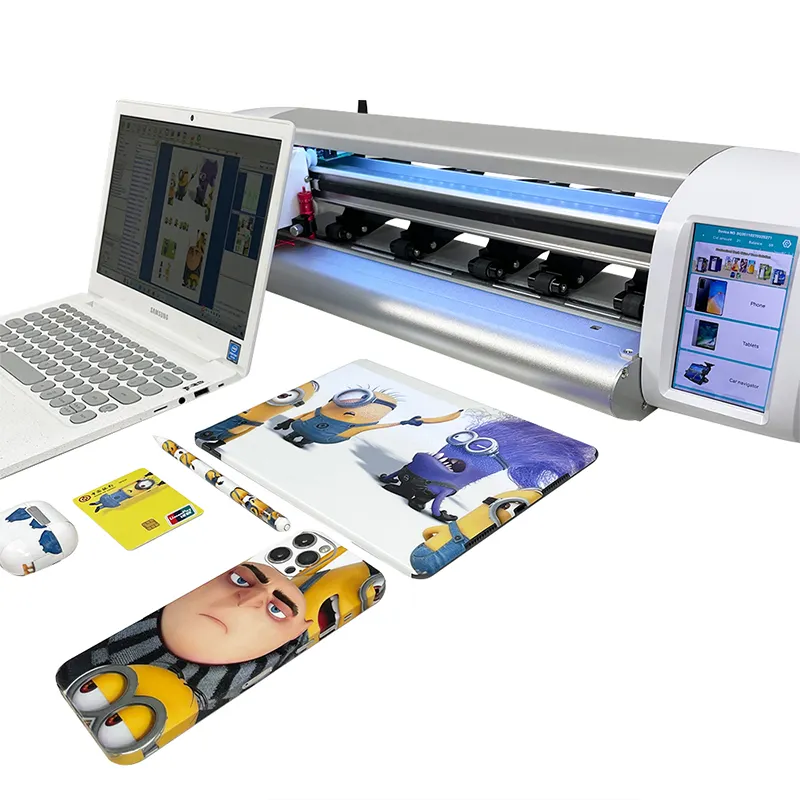 Máquina precisa personalizar automático completo touch screen cameo silhueta 4 mais máquina para fazer DIY telefone laptop DJ pele