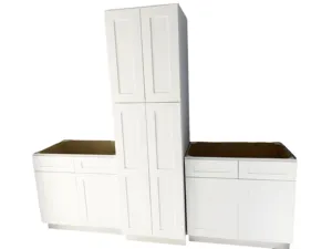 Shake White Kitchen Cabinet Modern Modular Customized Free Lacquer Finish Handleless Quick Delivery Furniture Kitchen Cabinet