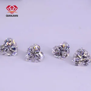 Perfect Hart Gesneden Moissanite Losse Steen Witte D Ef Kleur 1ct 1.2ct 1.5ct Hartvorm Synthetische Diamant Voor Sieraden Maken
