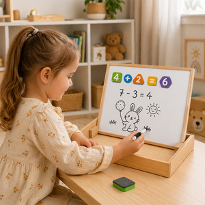 EDULAND OEM ODM <span class=keywords><strong>Jeu</strong></span> <span class=keywords><strong>de</strong></span> puzzle éducatif multifonctionnel en bois Montessori pour bébé, <span class=keywords><strong>jeu</strong></span> <span class=keywords><strong>de</strong></span> dessin, tableau d'activités, cartes flash, jouet - Product Image 2
