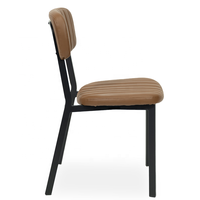 Chaise de restaurant à la mode avec dossier en cuir PU de qualité et coussin de siège chaise de table basse et meubles de salle à manger