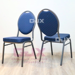 Venta al por mayor de muebles de hotel apilables, restaurante, marco de metal redondo azul, mesas y sillas de salón para banquetes de boda para eventos de fiesta - Product Image 3
