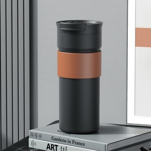 Gifts Tritan <b>Double</b> <b>Wall</b> 400ml Office Travel Mug Reusable Non Slip Case Car Vacuum 24hrs Thermal Insulation Eco-Friendly Coffee - Product Image 4