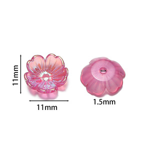 Accesorios de Uñas Acrílicos con Diseño de Flor de Sirena, 11mm, Parte Posterior Plana, Brillantes, Materiales para Joyería DIY, para Uñas, Horquillas y Pendientes - Product Image 2
