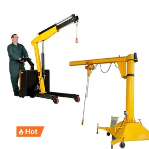 Hoist Seimbang Mini 500Kg 1000Kg 2500Kg, Derek Jib 2 3 Ton Stasiun Kerja Dapat Digerakkan, Derek Jib dengan Roda