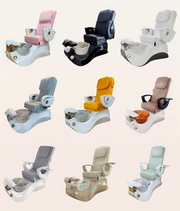 Fauteuil de massage spa pour pédicure en cuir personnalisé de couleur rose avec robinet en <span class=keywords><strong>or</strong></span> pour meubles de salon - Product Image 4