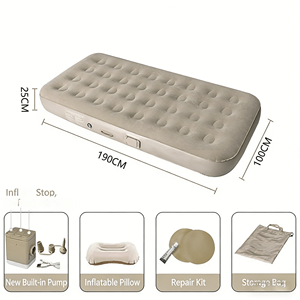 Matelas pneumatique pliable léger et portable moderne pour la maison, l'extérieur, le parc, résistant à l'<span class=keywords><strong>eau</strong></span>, capacité de 600 lb - Product Image 4