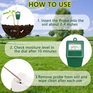 เครื่องวัดความชื้นในดิน เครื่องวัดความชื้นในพืช เซ็นเซอร์ไฮโกรมิเตอร์ ABS โลหะ สีสันสดใส สำหรับการดูแลพืช การทำสวน สนามหญ้า ฟาร์ม - Product Image 3