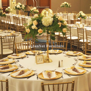 Tavolo pieghevole rotondo per banchetti di Catering per eventi di nozze in legno all'ingrosso 6ft - Product Image 5