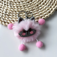 Porte-clés en peluche M promotionnels, mignons, pendentifs de porte-clés en peluche, jouets en peluche de dessin animé tendance, animaux en peluche moelleux