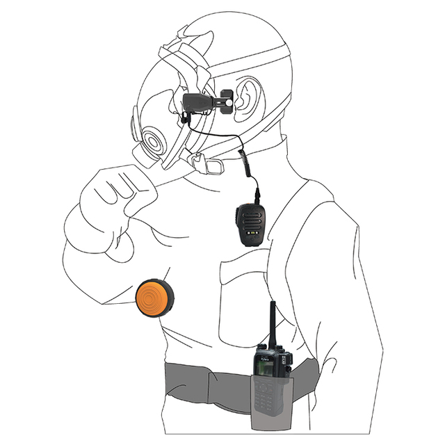 Fireman Helmet Intercom Radio Communicate NFC Fire Fighting Headset Headphone Ptt Mic for Motorola Walkie Talkie