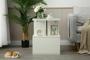 <span class=keywords><strong>Table</strong></span> d'appoint moderne en blanc brillant, gris, noir, <span class=keywords><strong>table</strong></span> d'angle, <span class=keywords><strong>table</strong></span> basse intelligente, <span class=keywords><strong>table</strong></span> basse de salon, <span class=keywords><strong>table</strong></span> basse pour salon - Product Image 4