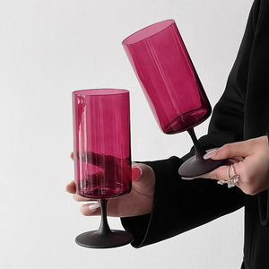 Nouvelle arrivée gobelet droit rose rouge clair <span class=keywords><strong>noir</strong></span> gobelet à <span class=keywords><strong>champagne</strong></span> et verres à vin - Product Image 2