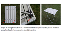Table pliante de camping en plein air Table de camping en alliage d'aluminium légère et portable Table de pique-nique en plein air