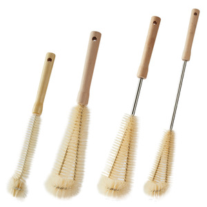 Brosse à tasses Zheng Yan avec manche en bois, poils longs, nettoyeur de bouteilles, outil de nettoyage de cuisine, 4 tailles incluses - Product Image 5