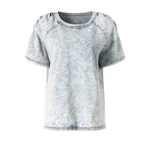 ชุด2ชิ้นกระโปรงสั้น2ชิ้นสำหรับผู้หญิงชุดวินเทจฟอกสี - Product Image 3