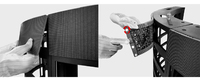 Écran LED circulaire flexible cylindrique personnalisé 4K pour intérieur, colonne d'affichage unique, mur LED pour exposition, écran publicitaire incurvé, pilier