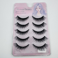 Cils en bande effet œil de renard faits main, marque privée, lot de 5 paires, faux vison 3D, marque Radiant, fournisseur en gros, emballage personnalisé