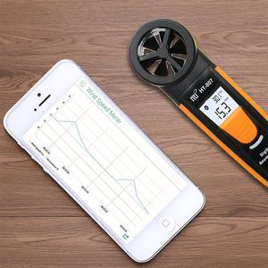 Mini anémomètre numérique LCD portable, testeur de débit d'air, mesure de la vitesse du vent, jauge de température, précision HTI ou OEM - Product Image 6