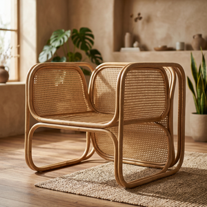 Chaise d'hôtel avec siège en bois de haute qualité, en rotin et en rotin tissé avec des bras, en provenance d'inindonésie - Product Image 2