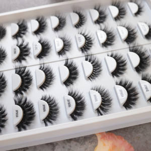 Bulu mata palsu bulu cerpelai tiruan alami individu Label pribadi 8-18mm sutra 3d bulu mata bulu cerpelai kustom - Product Image 6