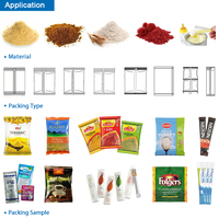 10-1500g VFFS Semi-Automatic Auger Filler Granule Wrapping Gluing Food Packing Machine Flour Milk Coffee Cocoa Spicy Salt Sugar