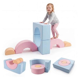 Factory Playroom Kids Furniture Multi Color Soft Sponge <b>Sofa</b> 6 Piece Crawl & Climb <b>Foam</b> Play Set Climbing Blocks Soft Toy Gym - Product Image 1