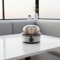 Nouvelle conception de cuiseur vapeur automatique multifonctionnel pour œufs, facile à nettoyer, avec couvercle amovible et plateau à œufs