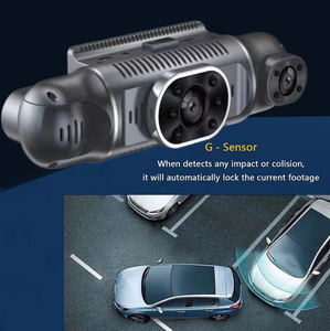 Camera hành trình toàn cảnh 360 độ, màn hình 3 inch, 4 kênh, ghi hình FHD 1080P IPS, hiển thị 4 màn hình chia đôi, camera hành trình ban đêm - Product Image 3