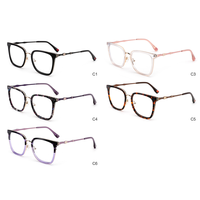 Montures de lunettes BONA en acétate et métal, lunettes tendance et confortables en acétate pour femmes et hommes, usage quotidien