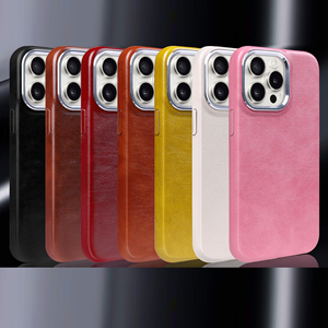 Pour <span class=keywords><strong>iPhone</strong></span> 16 Pro Max étuis huile cire couverture en <span class=keywords><strong>cuir</strong></span> de luxe pour <span class=keywords><strong>Iphone</strong></span> 16 15 12 <span class=keywords><strong>11</strong></span> 13 Plus <span class=keywords><strong>coque</strong></span> de téléphone - Product Image 1