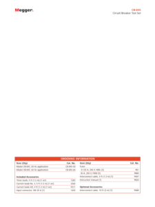 ชุดทดสอบเซอร์กิตเบรกเกอร์ CB-845 CB-845 ชุดทดสอบเซอร์กิตเบรกเกอร์ CB-845 - Product Image 3