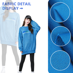 Tissu éponge mélangé 32S 89% coton 11% polyester, largeur 185 cm, 290 g/m², teint uni, pour sweat-shirts, pantalons de survêtement, ensembles décontractés, vestes - Product Image 4