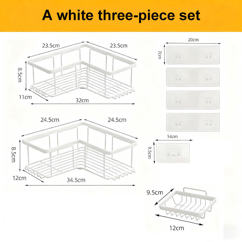 Set di tre pezzi bianchi