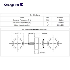 Cảm biến siêu âm kẹp trên và ướt loại đầu dò 1MHz Lưu lượng nước mét, chất lỏng phương tiện truyền thông đo lường, phát hiện rào cản - Product Image 5