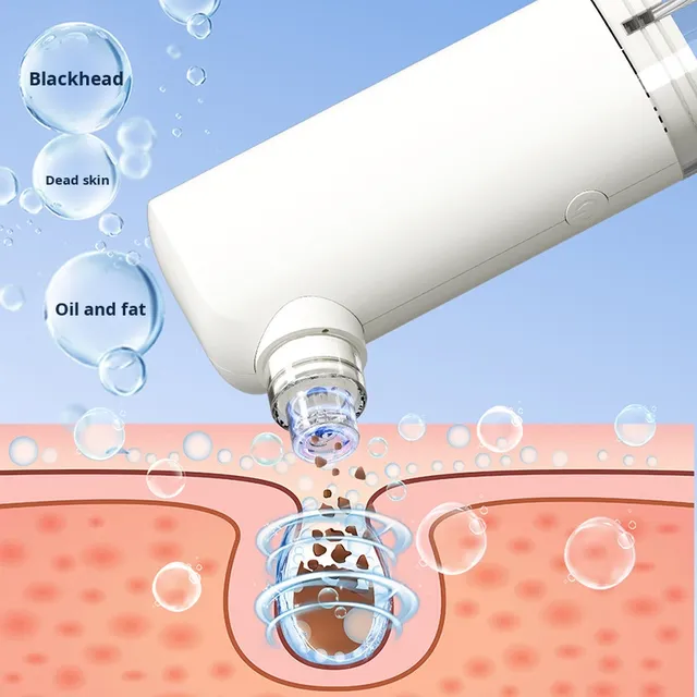 Home Use Electric Hand Held Bubble Face Cleanser ABS Material Small Blackhead Remover Facial Pore Cleaner Suction Head