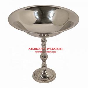 Tabletop Silver Nickle Plated Fruits Serving <b>Bowl</b> With Stand Handmade Custom Metal Aluminum on Hot Sale - Product Image 4
