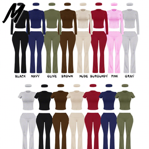 Completo da donna in cotone a maniche lunghe con logo personalizzato, due pezzi, loungewear, adatto per ragazze alte, abbigliamento donna Estate 2026 - Product Image 3