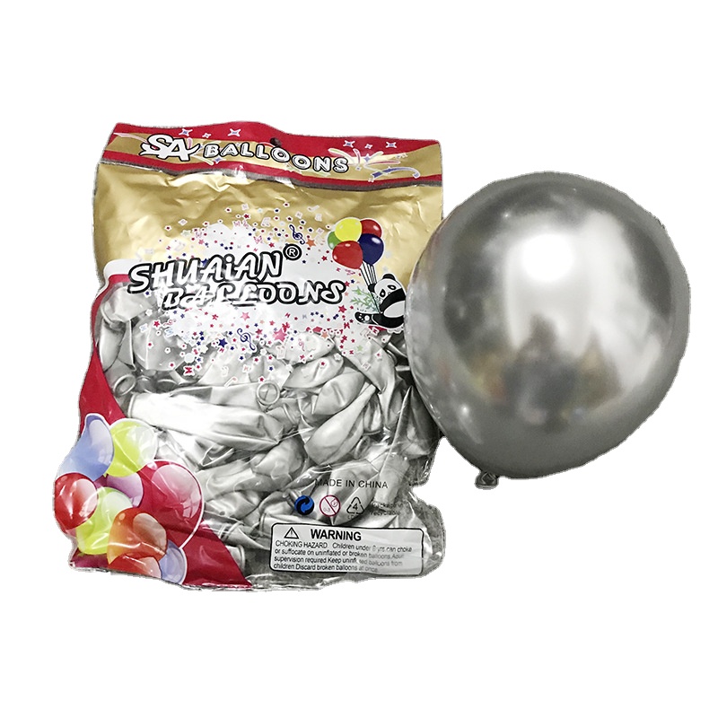 Металлические праздничные латексные воздушные шары, латексные шары для дня рождения, вечеринки, оптовая продажа, хромированные воздушные шары