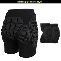Shorts de protection des hanches rembourrés, ensemble de protections pour les genoux, les coudes et les poignets, sangles réglables - Protection professionnelle pour le ski et le snowboard