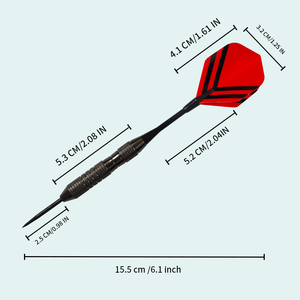 ชุดลูกดอกฮงเหมา 3 แบบ หัวอลูมิเนียม ด้ามเหล็ก 3 ชิ้น พร้อมคุณสมบัติความปลอดภัย ตัวเลือกโลโก้แบบกำหนดเอง ใช้กลางแจ้ง-กล่องของขวัญสุดหรู สีดำ - Product Image 2