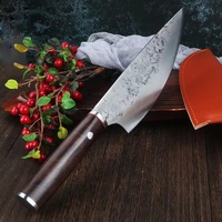 Couteau de chef en acier inoxydable japonais vg10 super acier au carbone couteaux avec manches en bois d'ébène