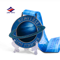 LZY Fábrica ODM con 20 años de experiencia, Diseño personalizado, Medalla deportiva de metal dorado 3D de aleación de zinc para premios de Karate, Carreras de bicicleta, Maratón, para cinta