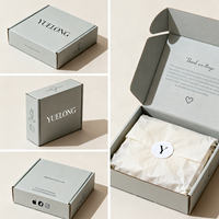 Boîte d'expédition personnalisée avec papier d'emballage, emballage cadeau pour vêtements, emballage cadeau haut de gamme en carton ondulé, boîte d'expédition pour vêtements, lingerie