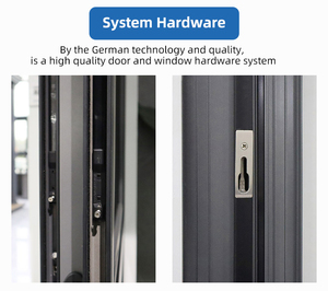 Eloyd Guangdong Finestre e Porte Scorrevoli Orizzontali in Alluminio Nero a Taglio Termico Stile Moderno con Zanzariera in Acciaio Inossidabile - Product Image 3