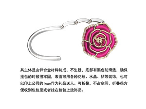 Gancio Pieghevole a Forma di Fiore in Lega di Zinco per Borse, Supporto Portatile per Borsette da <span class=keywords><strong>Tavolo</strong></span> per Donne - Product Image 6