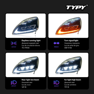 Conversions de phares pour Honda CRV 2004-2006 avec lentilles laser, feux de jour LED et clignotants séquentiels. - Product Image 4