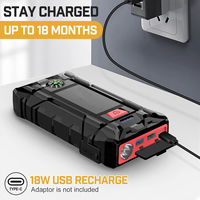 Jump Starter Baterai Mobil 21800MAh Puncak 2000A 12V Kotak Jump Booster Baterai Otomatis dengan Lampu LED/USB QC3.0