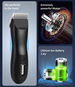 मोटी भारी कोट कुत्तों के लिए पेशेवर पालतू क्लिपर स्टेनलेस स्टील ब्लेड भारी शुल्क सहरहित बैटरी ग्रोमिंग क्लिपर्स - Product Image 4